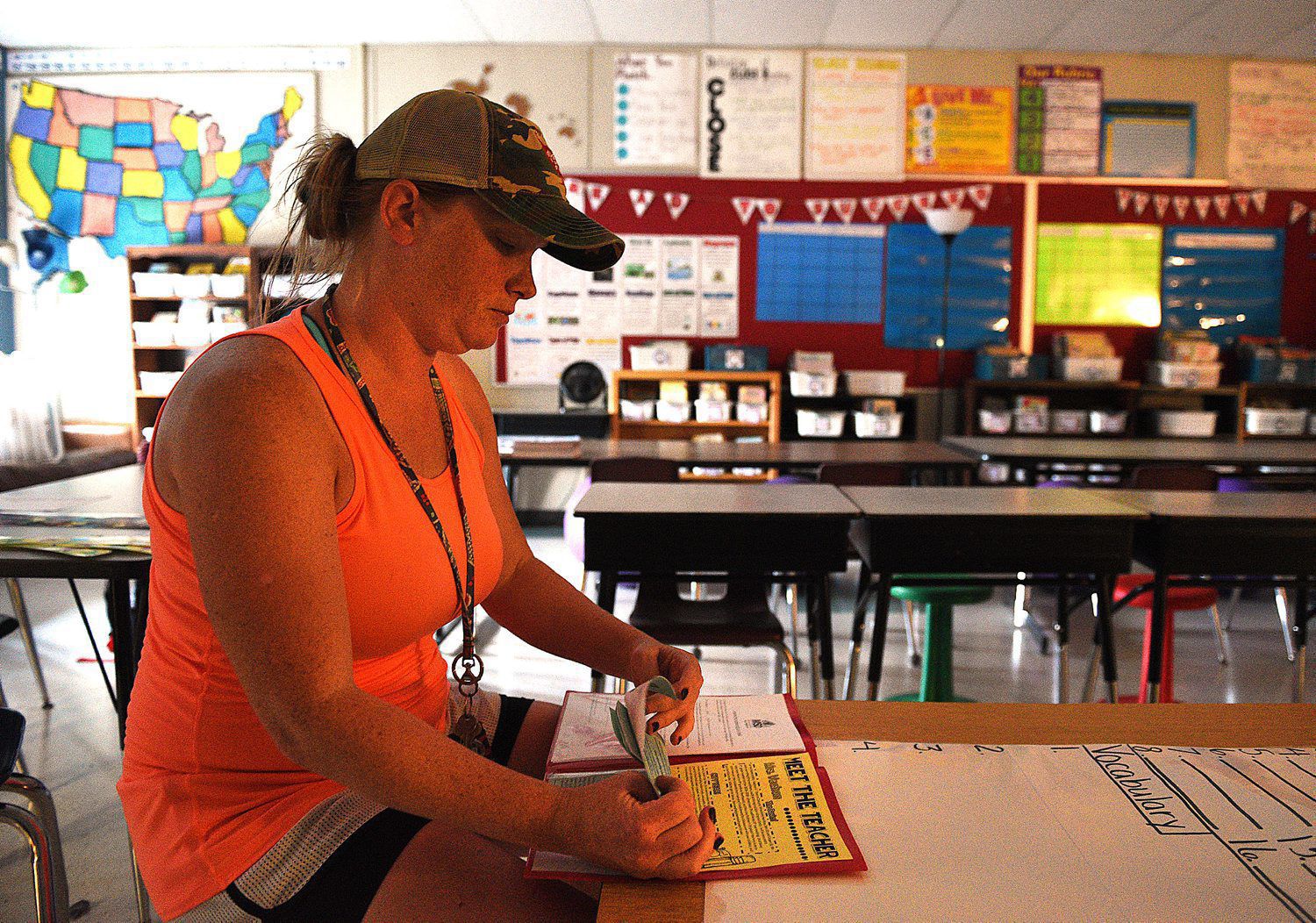 Fifth-grade teacher Cathryn Vachon